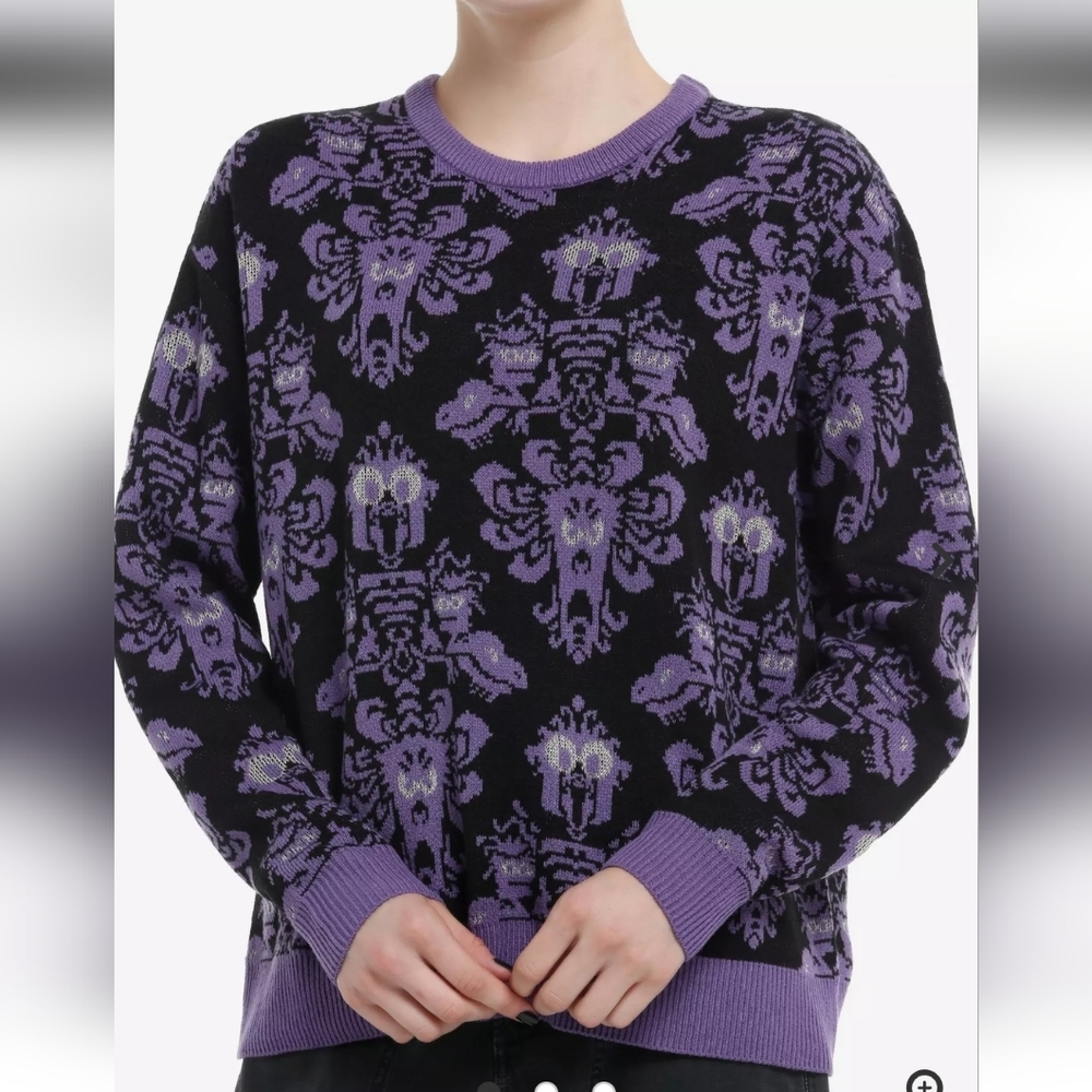 NWT Her Universe Disney Muppets Haunted Mansion Wallpaper Sweater